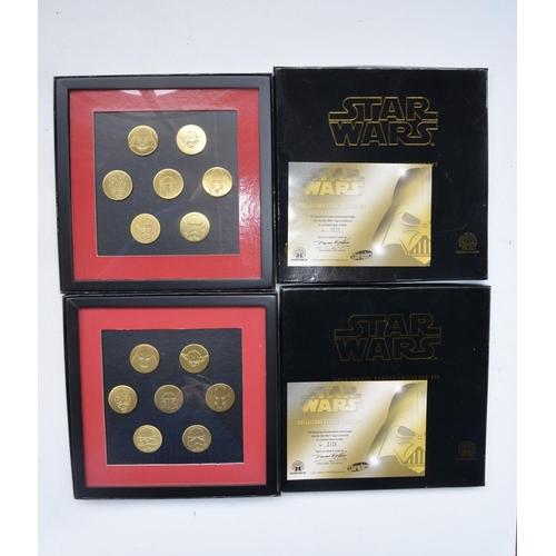 459 - Star Wars collection, two ltd.ed etched badge sets from Characters Cards Inc (3880 and 5150/8000), t... 