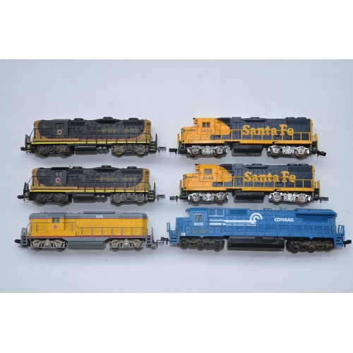 484 - Six boxed N gauge American diesel train models to include Bachmann Spectrum GE Dash 8-40C, Atlas Mod... 