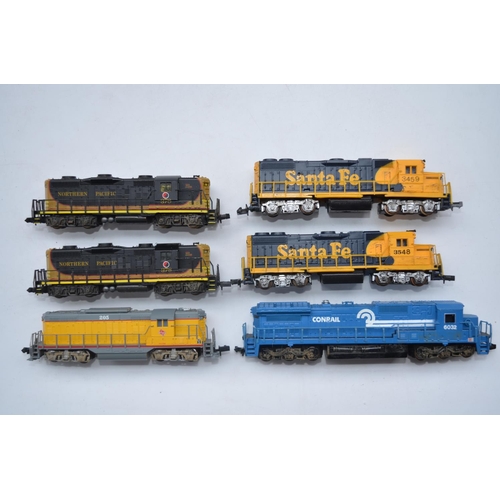 484 - Six boxed N gauge American diesel train models to include Bachmann Spectrum GE Dash 8-40C, Atlas Mod... 