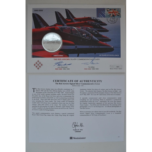 527 - Red Arrows 2005 40th display season commemorative 2oz silver coin, D-Day 60th anniversary 28.28g sil... 