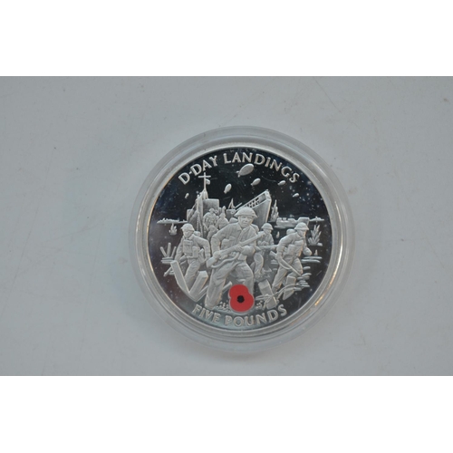 527 - Red Arrows 2005 40th display season commemorative 2oz silver coin, D-Day 60th anniversary 28.28g sil... 