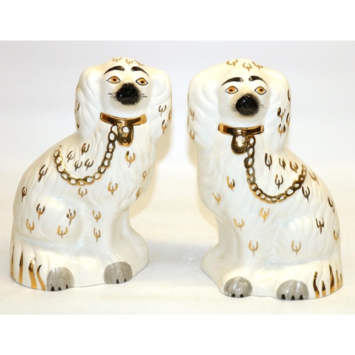 109 - Pair of Beswick Staffordshire style King Charles spaniels, impressed makers mark numbered 1375-4, H2... 