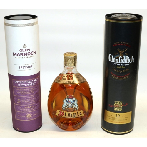 134 - Dimple De Luxe 12 year old Scotch whisky 750ml, Glen Marnoch Ltd Release Speyside single malt Scotch... 