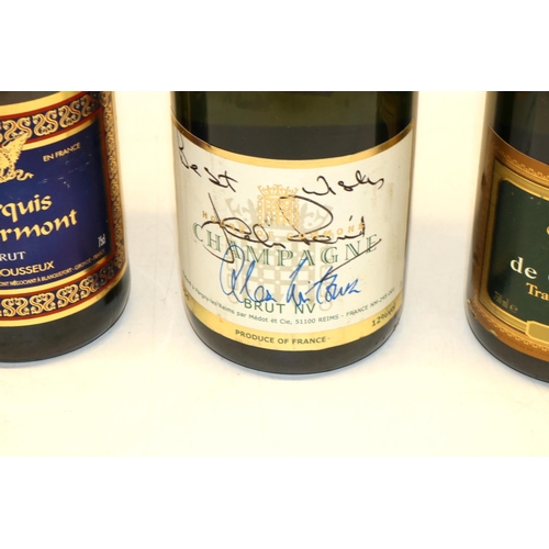 136 - House of Commons Champagne 75cl with signed dedication, two 75cl bottles of champagne and two 75cl b... 