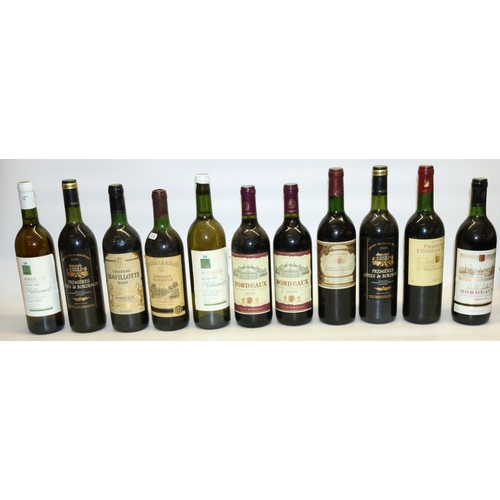 142 - Chateau Gravillotte 2000 Bordeaux 75cl, Chateau La Mirand 1999 Bordeaux Superieur 75cl and nine othe... 