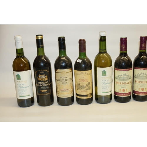 142 - Chateau Gravillotte 2000 Bordeaux 75cl, Chateau La Mirand 1999 Bordeaux Superieur 75cl and nine othe... 