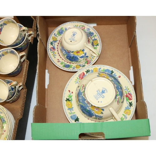 165 - Comprehensive Mason's Ironstone China Regency tea ware comprising of breakfast cups and saucers, cof... 