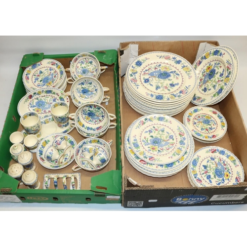 166 - Comprehensive Mason's Ironstone Regency pattern dinnerware comprising of twelve dinner plates, match... 