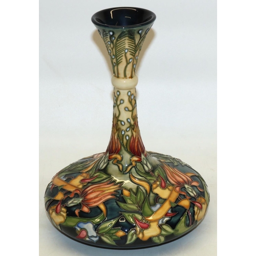 321 - Moorcroft Prairie Summer bottle vase designed by Rachel Bishop, signed and dated 2001, H23cm, with b... 