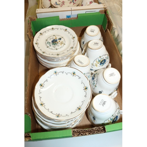 403 - Large quantity of tea and dinner ware including F.C. Emery Longport, Royal Albert Blossom, and Royal... 