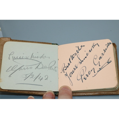 415 - Autograph album c1940s, approx. 30 signatures from entertainers including Adelaide Hall, George Form... 