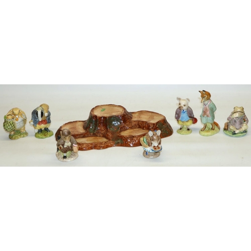 454 - Beswick Beatrix Potter figures: Foxy Whiskered Gentleman, Pigling Bland, Mr. Alderman Ptolemy, Apple... 