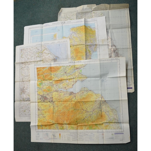 705 - Collection of fourteen post WWII Ordnance Survey Military and war ministry maps, one dated 1976, of ... 