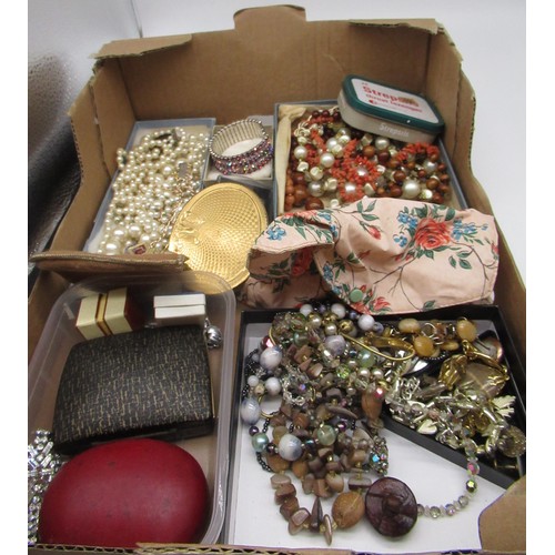 387 - Collection of costume jewellery including synthetic pearls, cufflinks, necklaces, bracelets etc.