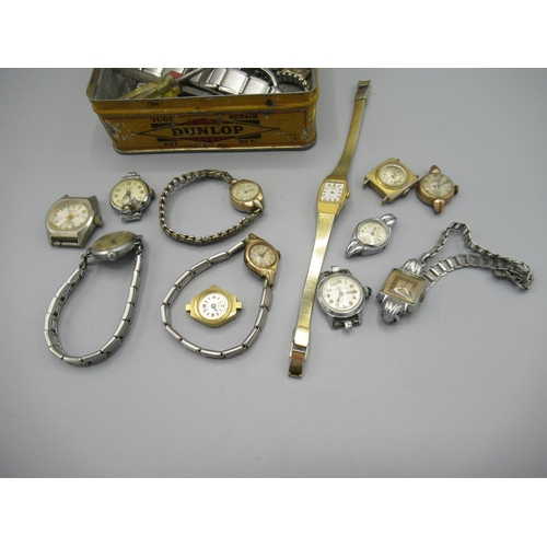 762 - Mid C20th and later ladies hand wound wristwatches, including Roma, Atlantic, Lanco, ladies handwoun... 