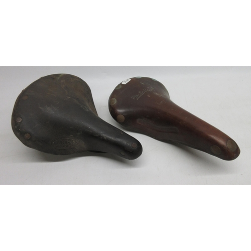 363 - Brooks Champion 'S' bicycle seat and a Brooks Professional bicycle seat (2)