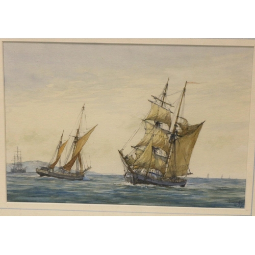 621 - Vincent Neave (British C20th); 'Reducing Sail in Kingroad' pencil and watercolour, signed, 18cm x 27... 