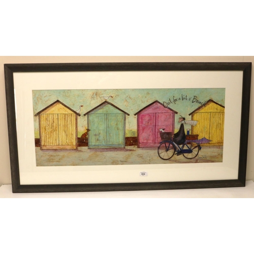 634 - After Sam Toft (Contemporary); 'Out for a bit o' Brunch' colour print, 34cm x 85cm