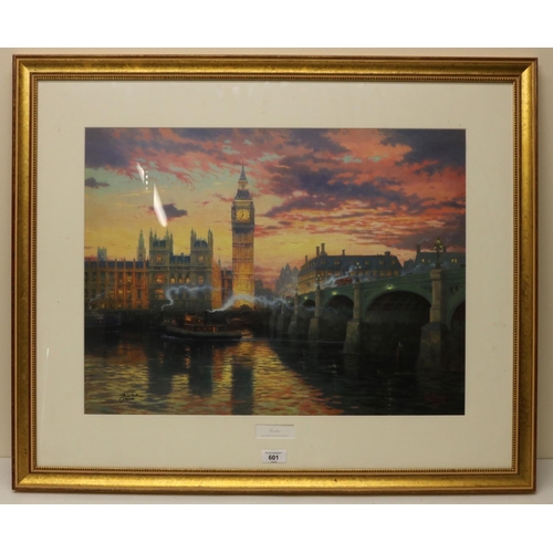 601 - Thomas Kinkade (American 1958-2012); 'London' Ltd.ed offset lithograph SN 96/1950, signed, with Cert... 