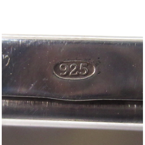 200 - ER.II hallmarked Sterling silver card holder, by Philip Kydd, Birmingham, 2001, and another silver c... 