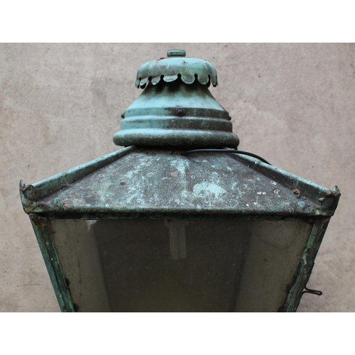 84 - The Amanda Barrie Collection - Victorian street lamp, converted to electric, approx. 51cm x 43cm, wi... 