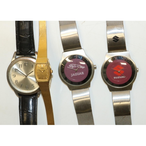 253 - Jaguar quartz wrist watch on bracelet strap similar Suzuki wrist watch, ladies Pulsar gold plated qu... 