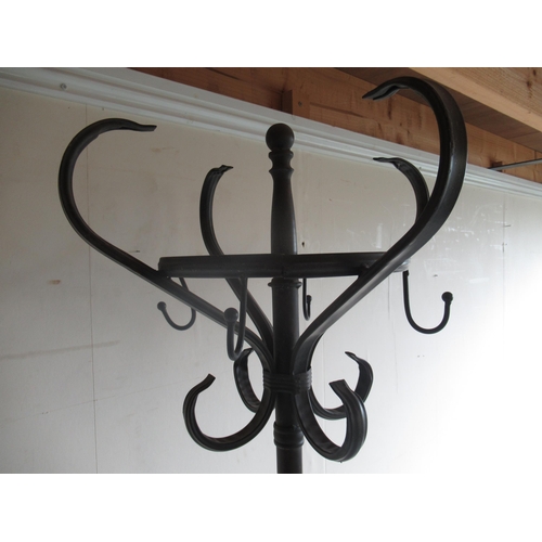 819 - Wrought metal hat, coat and umbrella stand, H195cm