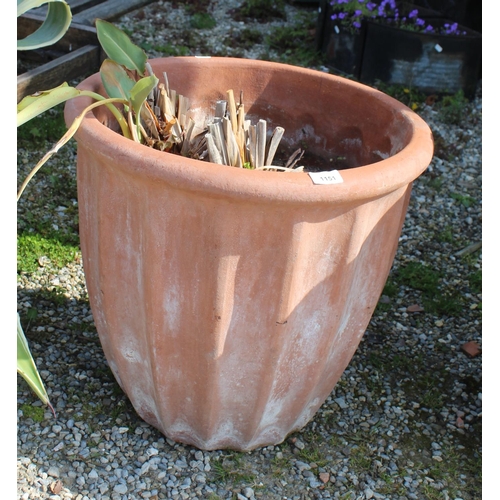 1151 - Single terracotta planter with Lily, approx W49cm H47cm