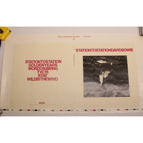 867 - The Lizzie Cundy collection - David Bowie Station To Station withdrawn proof sleeve,  printer's proo... 