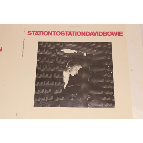 867 - The Lizzie Cundy collection - David Bowie Station To Station withdrawn proof sleeve,  printer's proo... 