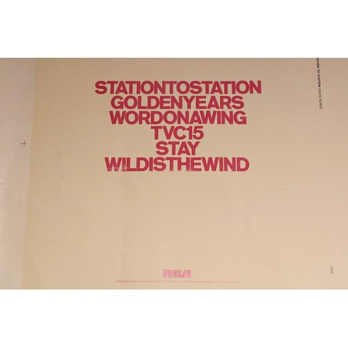 867 - The Lizzie Cundy collection - David Bowie Station To Station withdrawn proof sleeve,  printer's proo... 