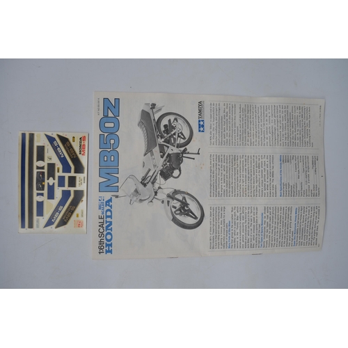 17 - Tamiya 1/6 scale Honda MB50Z Big Scale No14 model kit (item no BS0614), un started with sprues and p... 