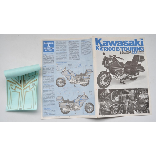 9 - Tamiya 1/6 scale Kawasaki KZ1300B Touring motorbike Big Scale No21 model kit (item no 16021/7800), u... 