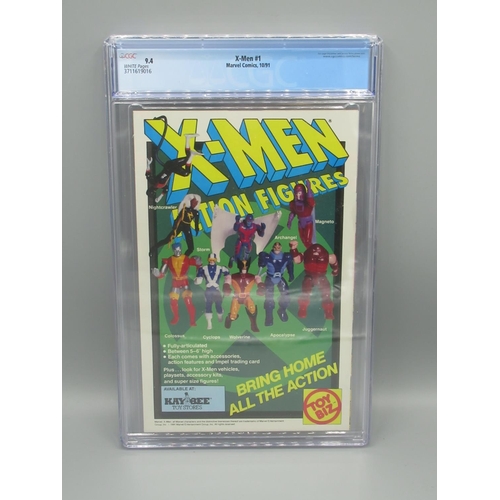 407 - X-Men #1 (1990) Jim Lee & Scott Williams cover art, 1st appearance of the Acolytes, CGC 9.4