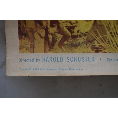 65 - Original vertical format US card stock insert poster for the 1955 Harold Schuster motion picture 