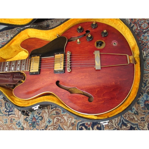 457 - Gibson ES345 TD semi-hollow body electric guitar, serial number 628751, with rosewood finger board, ... 