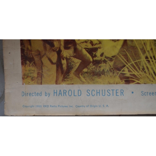 65 - Original vertical format US card stock insert poster for the 1955 Harold Schuster motion picture 