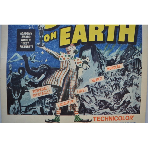 66 - 2x original vertical format US card stock insert poster for the 1952 Cecil B BeMille motion picture ... 