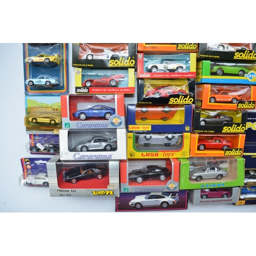 101 - Collection of boxed diecast model vehicles, various scales and manufacturers to include Solido, Cara... 