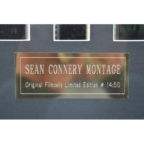 83A - Sean Connery montage including 6 sections of original film stock by Rye By Post with CoA. Size 48.7x... 