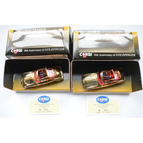 86 - Collection of boxed Corgi diecast model cars to incl. two 30th Anniversary Aston Martin DB5's from G... 