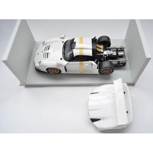 87 - Five 1/18 scale diecast Porsche models incl. NT Models 911 Street Car (engine panel screws removed),... 