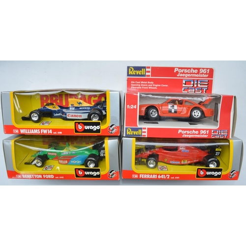 91 - Collection of 16 mostly 1/24 scale diecast model cars from Maisto, Majorette, Burago, Revell, Mira a... 