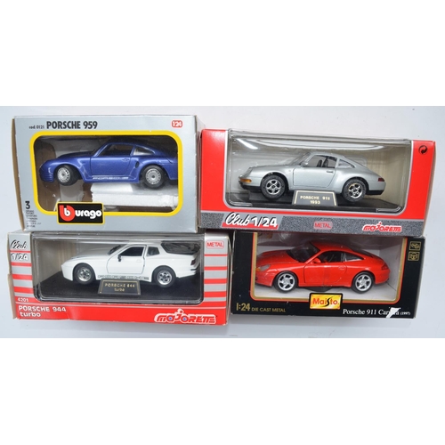 91 - Collection of 16 mostly 1/24 scale diecast model cars from Maisto, Majorette, Burago, Revell, Mira a... 