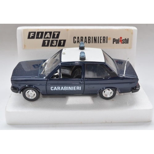 92 - Seven 1/25 scale diecast model cars from Polistil to include Fiat 128 East African Safari (box inser... 