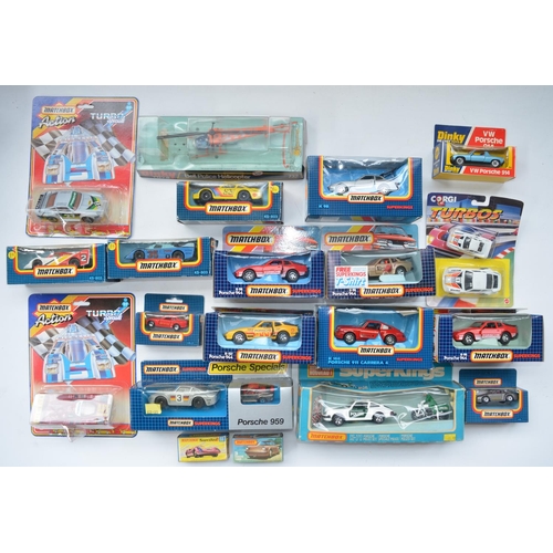 95 - Collection of boxed diecast models, mostly Matchbox to include Superkings K-71 Porsche Police Set, M... 