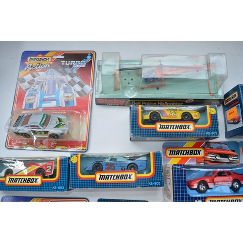 95 - Collection of boxed diecast models, mostly Matchbox to include Superkings K-71 Porsche Police Set, M... 