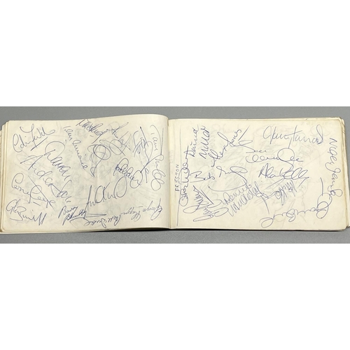 302 - Unruled pad containing various Football related signatures inc. 4 FIFA referees, team players from R... 