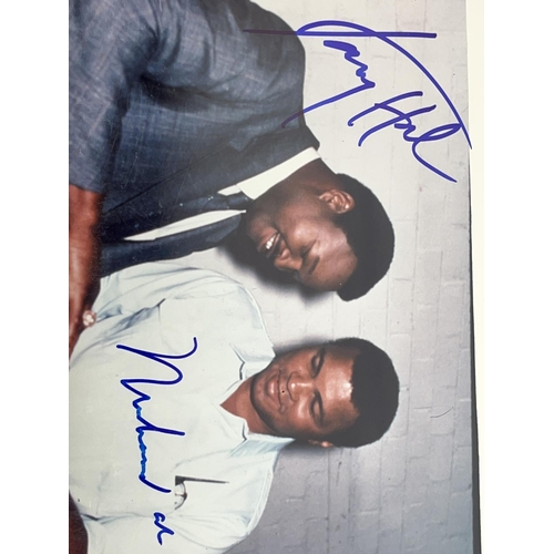 315 - Larry Holmes and Muhammed Ali photo, with signatures, with Certificate of Authenticity from Heroes &... 