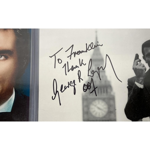 319 - Licence to Kill photo, with Robert Davi (Frank Sanchez) signature, George Lazenby photo with signatu... 